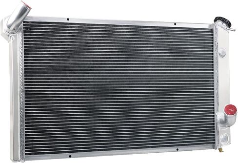 3 Row Core All Aluminum CU478 Radiator Assembly w/Transmission Oil Cooler Compatible with 1973-1976 1974 75 Chevy Corvette Base Stingray C3 350Cu. 5.7L 7.4L V8 (4 Row Core) in Kuwait