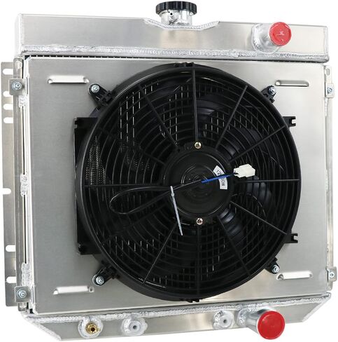 Alloyworks 3 Core Core All Aluminium Chaiatiator w/chroud fan for 1967-1970 Ford Mustang/Falcon/Fairlane/Torino/Galaxie (جديد) in Saudi Arabia