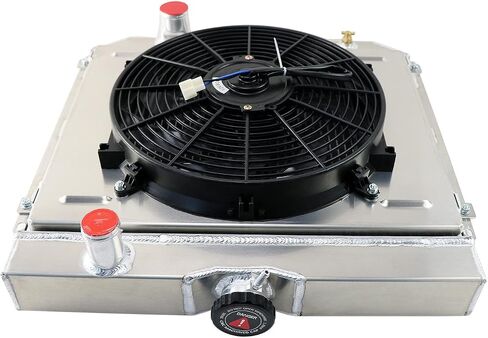 Alloyworks 3 Core Core All Aluminium Chaiatiator w/chroud fan for 1967-1970 Ford Mustang/Falcon/Fairlane/Torino/Galaxie (جديد) in Saudi Arabia