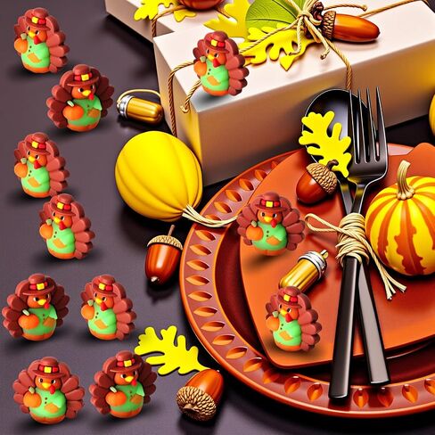 DOMENSI 30 PCS توهج في عيد الشكر المظلم شخصيات تركيا مصغرة تماثيل الديك الرومي الصغيرة لإخفاء وبحث تمثال دجاج مضيء من التماثيل الخريفية لتقديم هدايا حفل عيد الشكر تفضل ديكور (اليقطين) in Kuwait