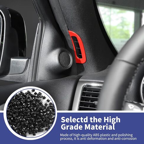 16PCS Full Set Interior Trim Kit Compatible with 2014-2020 Jeep Grand Cherokee,Dashboard Panel Side Outlet Decorative Cover (Red) in Saudi Arabia