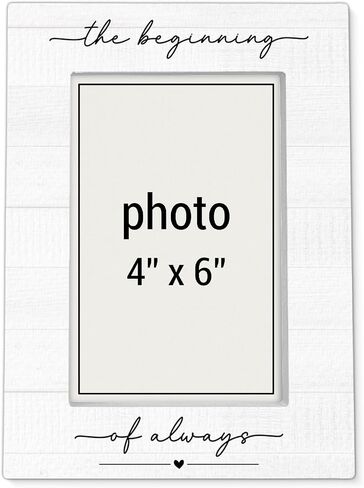 Engagement Picture Frame Wedding Engagement Gifts for Couples Her Wedding Gift Ideas the Beginning of Always Picture Frame for 4x6 Photo in Saudi Arabia