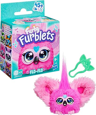 Furby Furblets Zee-Bah Mini Friend, Electronic Plush Toys for Girls & Boys 6+, Rainbow Zebra, Speaks Furbish & Plays Music, Series 4 in Saudi Arabia