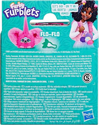 Furby Furblets Zee-Bah Mini Friend, Electronic Plush Toys for Girls & Boys 6+, Rainbow Zebra, Speaks Furbish & Plays Music, Series 4 in Saudi Arabia