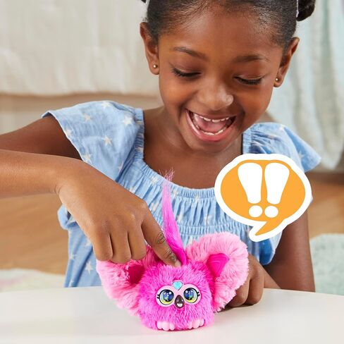 Furby Furblets Zee-Bah Mini Friend, Electronic Plush Toys for Girls & Boys 6+, Rainbow Zebra, Speaks Furbish & Plays Music, Series 4 in Saudi Arabia