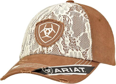ARIAT Women's Adjustable Lace Front Cap, Brown, One Size in Saudi Arabia