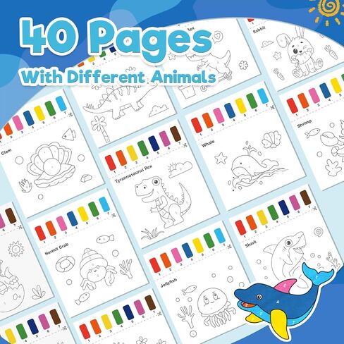 ZMLM Paint with Water Coloring Books for Toddlers - Mess Free Painting Activity for Kids - Arts & Crafts Gift Toy for Boy Girl Ages 4+ Birthday Christmas Easter Stocking Stuffers(Dinosaurs & Traffic) in Saudi Arabia