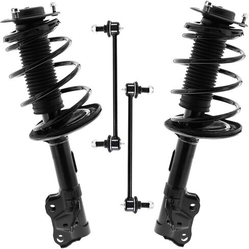 Detroit Axle - 4pc Struts Front Sway Sway Bars for 2013-2018 Lexus ES350 ES300H ، Struts with Coil Spring Assembly Bar Bar Links 2014 2015 2016 2017 Resembension Kit in Saudi Arabia