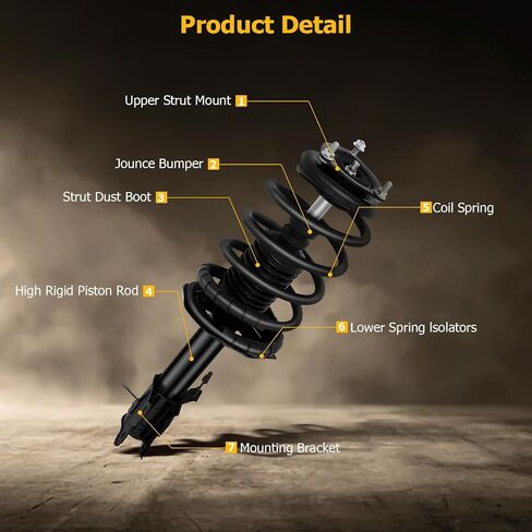 ASAPE Complete Struts Front Rear 2 Pair Fit for 2002 2003 2004 2005 2006 for Nissan Sentra Quick-Strut Complete Strut Assembly Replace OE 172106 172105 171312 in Saudi Arabia