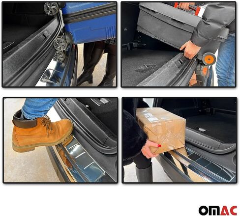 OMAC الخلفي الخلفي واقي الغلاف العتبة لفولفو XC60 2010-2017 الفولاذ المقاوم للصدأ 1pc in Kuwait