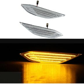 LED Side Marker Light ، Turn Signal Blinker Lamp Compatibe with Porsche Cayenne 958 92A 2011-2014،99163115502 ، 99163115602 (Clear) in Kuwait