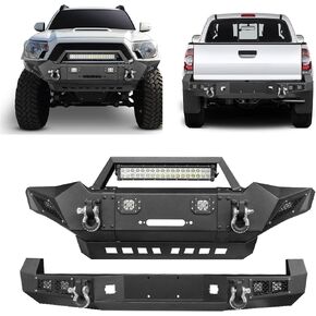 Steel Rear Bumper Fits For 2005 2006 2007 2008 2009 2010 2011 2012 2013 2014 2015 Tacoma with LED Lights D-Ring kits Texture Black in Saudi Arabia