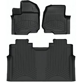 WeatherTech FloorLiner HP Custom Fit Floor Mats for Ford F-150-1st & 2nd Row (44697-1-4IM), Black in Saudi Arabia