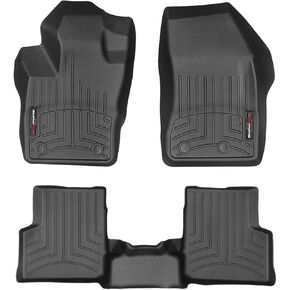 WeatherTech Custom Fit FloorLiners for Jeep Renegade - 1st & 2nd Row (44814-1-2), Black in Kuwait