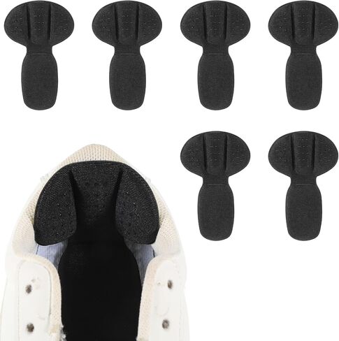 Giantree 3-Pair Heel Pads, Mesh Sticky Heels Pad, Reusable Sponge Pads, Anti-Blister Insoles Heel Protection for Men and Women for Boots Oversized Shoes Improved Shoe Fit (Black) in Saudi Arabia