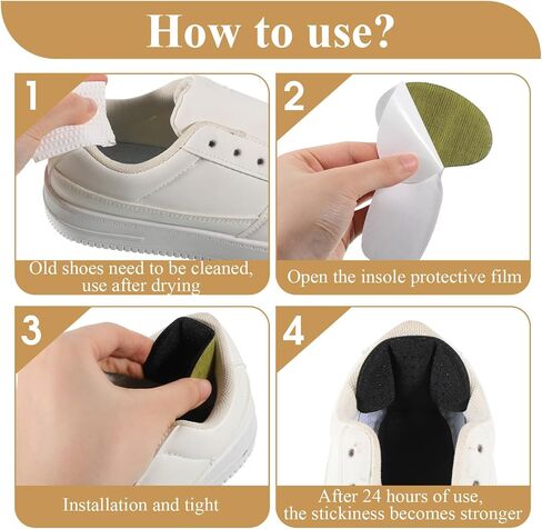 Giantree 3-Pair Heel Pads, Mesh Sticky Heels Pad, Reusable Sponge Pads, Anti-Blister Insoles Heel Protection for Men and Women for Boots Oversized Shoes Improved Shoe Fit (Black) in Saudi Arabia