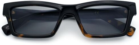 SA106 Hipster Dad Fashion Narrow Rectangle Thick Plastic Horn Rim Sunglasses in Saudi Arabia