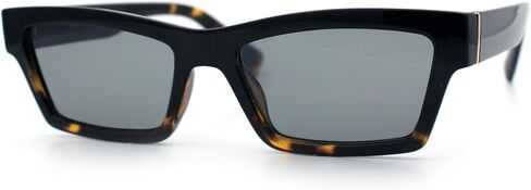 SA106 Hipster Dad Fashion Narrow Rectangle Thick Plastic Horn Rim Sunglasses in Saudi Arabia