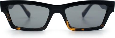SA106 Hipster Dad Fashion Narrow Rectangle Thick Plastic Horn Rim Sunglasses in Saudi Arabia