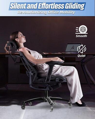 24" Office Chair Base Replacement with Wheels, Set of 5, 2400LBs Heavy Duty Metal Desk Chair Base, Quiet Rolling Casters, Safe for Hardwood Floors and Carpet in Kuwait