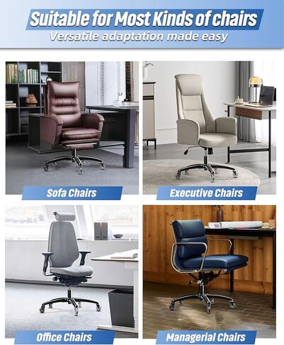 24" Office Chair Base Replacement with Wheels, Set of 5, 2400LBs Heavy Duty Metal Desk Chair Base, Quiet Rolling Casters, Safe for Hardwood Floors and Carpet in Kuwait