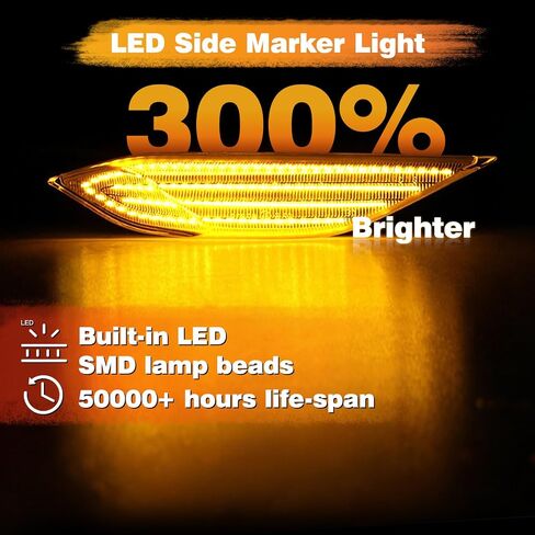 LED Side Marker Light, Turn Signal Blinker Lamp Compatibe with Porsche Cayenne 958 92A 2011-2014,99163115502, 99163115602(Clear) in Saudi Arabia