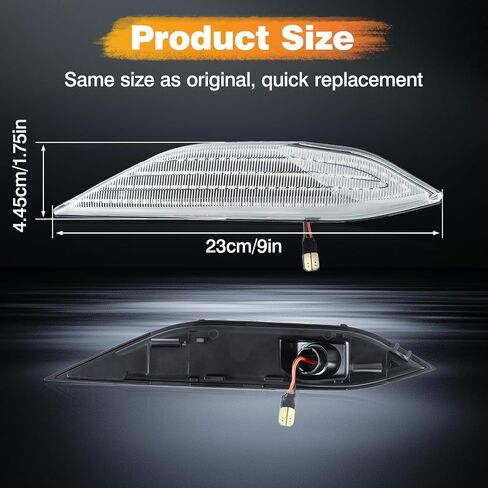 LED Side Marker Light, Turn Signal Blinker Lamp Compatibe with Porsche Cayenne 958 92A 2011-2014,99163115502, 99163115602(Clear) in Saudi Arabia