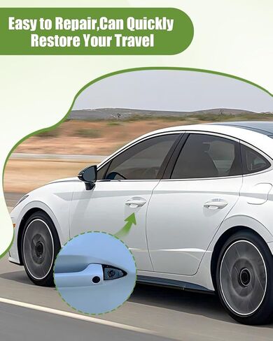 أسطوانة قفل باب السائق اليسار مع مفتاحين مناسبان لـ Hyundai Sonata 2009-2014 FIT لـ Sonata Hybrid 2011-2015 Silver Replace 81970-3SA00 819703SA00 in Saudi Arabia
