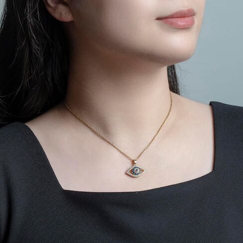 18k Gold Plated Necklace for Women Trendy Dainty Charm Evil eye Italian horn hummingbird starfish seashell bow elephant snake butterfly ladybug PendentMinimalist Delicate Jewelry for Women in Kuwait