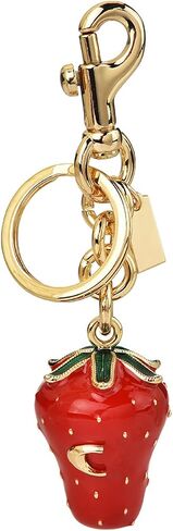 Golden Strawberry Cherry Bag Charm for Women Fashion Durable Realistic Fruit Keychain Cute Accessory for Handbags Backpacks Gifts in Saudi Arabia