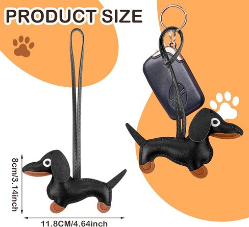سلسلة مفاتيح Dachshund ، سلاسل المفاتيح على شكل كلب سحر حقيبة لطيفة حقيبة زخرفة جرو المفاتيح لعشاق الكلاب in Saudi Arabia