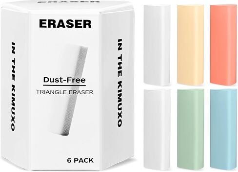 Pencil Erasers, White Erasers for Art, School, Office, Pack of 6 in Saudi Arabia