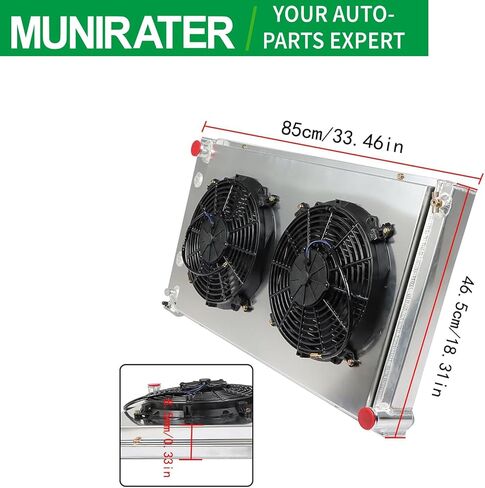 munirater Aluminum Radiator Replacement for C10 1975-1983 Replacement for K20 1975-1985 Replacement for C2500 1981-1986 in Saudi Arabia