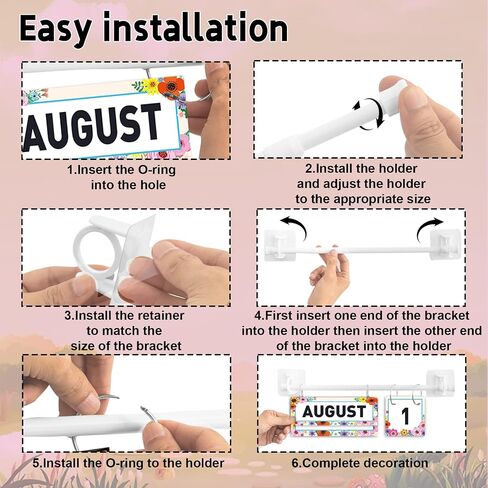 96Pcs Boho Classroom Calendar Bulletin Board Set For Teacher,Modern Boho Flip Calendar With Holder For Back To School Decoration,Adjustable Calendar,Elementary Home Decor Supplies in Saudi Arabia