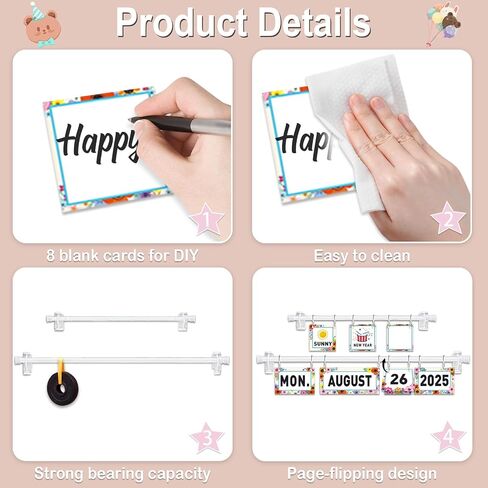 96Pcs Boho Classroom Calendar Bulletin Board Set For Teacher,Modern Boho Flip Calendar With Holder For Back To School Decoration,Adjustable Calendar,Elementary Home Decor Supplies in Saudi Arabia