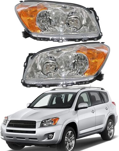 Driver and Passenger Side Halogen Headlights Assembly Repalcement for 2009 2010 2011 2012 RAV4 Limited Japan Version in Saudi Arabia