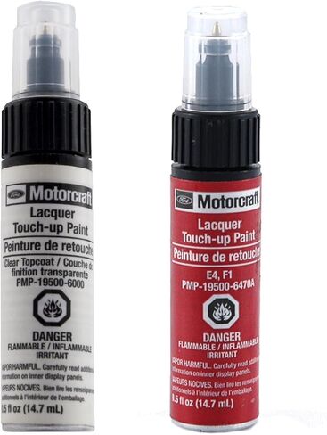 Ford Ford Motorcraft Touch Up Paint Vermillion Red E4 F1 & Clear Top Coat اثنين in Kuwait