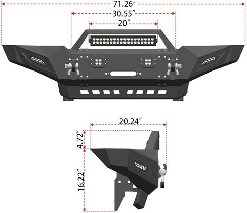 المصد الخلفي الصلب يناسب 2005 2006 2007 2008 2009 2010 2011 2012 2014 2014 2015 Tacoma مع LED LIDE D-RING TELLE in Saudi Arabia