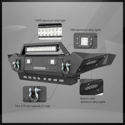 المصد الخلفي الصلب يناسب 2005 2006 2007 2008 2009 2010 2011 2012 2014 2014 2015 Tacoma مع LED LIDE D-RING TELLE in Saudi Arabia