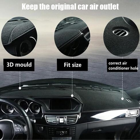 Fit for Toyota Prius XW30 2010-2015,Car Dashboard Cover,Black Dash Mat Dashboard Cover,Anti-Slip Dash Pad Protective Cover in Saudi Arabia