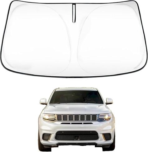 Car Windshield Sunshade Compatible with Chevy 2019-2025 Silverado 1500 ONLY, Front Window Shades Foldable Windshield Cover Reflective Sun Visor Protector - Keep Your Car Cool in Kuwait