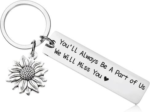 Retirement Gift for Woman Going Away - Coworker Leaving Keychain, We Will Miss You Gifts for Colleague Friends in Saudi Arabia