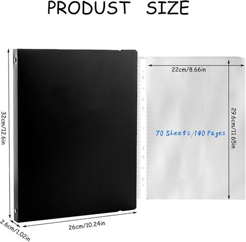 2Pcs Portfolio Binder with Plastic Sleeves, 60 Pockets Presentation Book Display 120 Pages File Folder for Artwork, Sheet Music, Document, Diamond Painting in Saudi Arabia