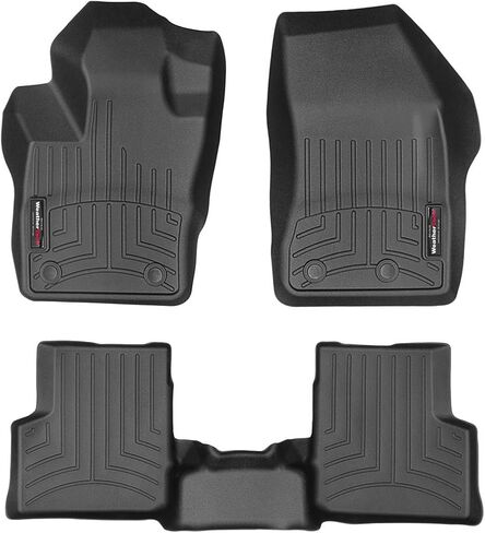 WeatherTech Custom Fit FloorLiners for Jeep Renegade - 1st & 2nd Row (44814-1-2), Black in Saudi Arabia