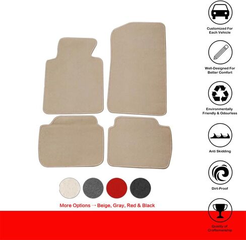 حصيرة الأرضية متوافقة مع BMW E46 3-Series 1999-2005 ، M3 Coupe 2001-2006 ، شريط جودة الجودة الأمامية والخلفية MAT M COLOR in Saudi Arabia