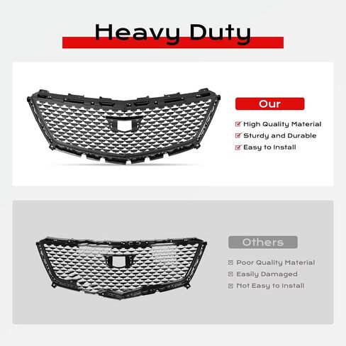 KARPAL Front Upper Grille Fit for 2016-2023 Cadillac XT5 Black Diamond in Saudi Arabia