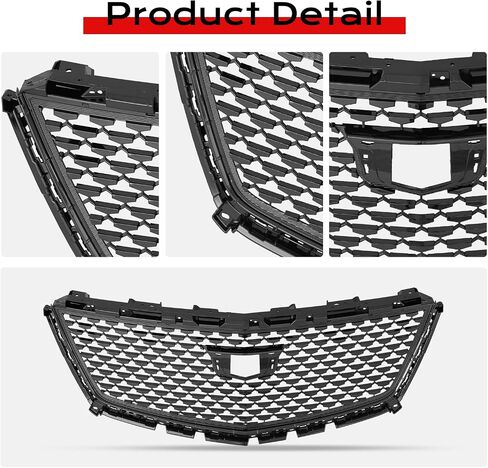 KARPAL Front Upper Grille Fit for 2016-2023 Cadillac XT5 Black Diamond in Saudi Arabia