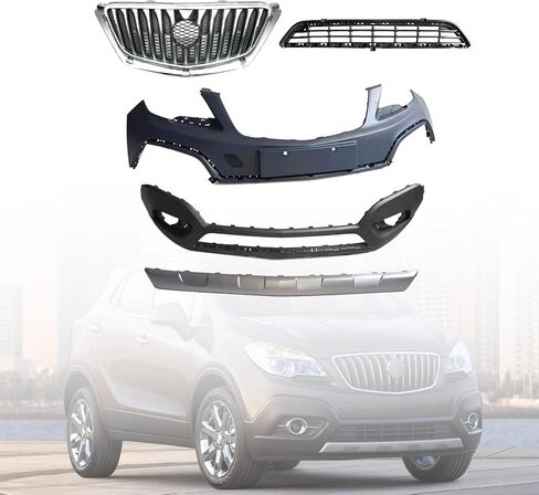YHB Front Bumper Upper Lower Grille Assembly Replacement For 2013 2014 2015 2016 Buick Encore - Front Bumper kit in Saudi Arabia