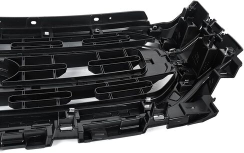 إطار Chrome+الشبكة الأمامية السوداء غير اللامعة تناسب 2021-2023 Ford F150 XLT Style Pumper Grill Reply for ML3Z-8200-AA ، ML3Z-8200-CA in Kuwait