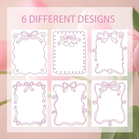 48 Pcs Valentine's Day Stationery Letter Sweet Pink Love Heart Letter Writing Paper - 8.5 x 11 Inch Pink Letter Writing Paper Set for Valentine's Day,Wedding,Anniversary & Crafting 4 Designs (Pink) in Saudi Arabia